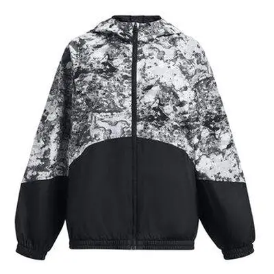 Under Armour Dívčí bunda Woven FZ Jacket black YXL, Černá, 160 - 170