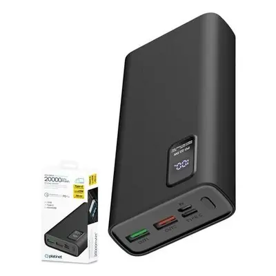 Platinet PowerBank 20000mAh PD 3.0/QC 3.0 černá