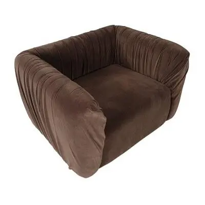 Atelier del Sofa Wing Chair Space Velvet Brown