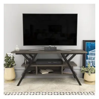 Hanah Home TV Stand Minerva - Black, Dark Grey BlackDark Grey