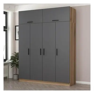 Hanah Home Wardrobe Kale - 7718 Anthracite