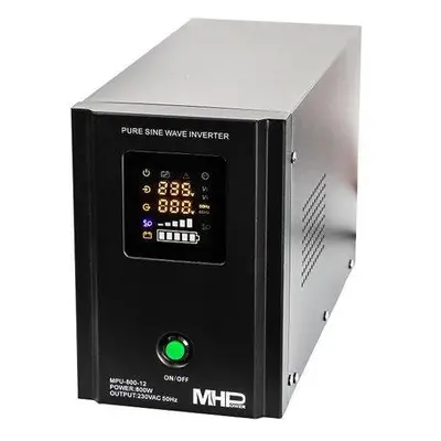 MHPower záložní zdroj MPU-800-12, UPS, 800W, čistý sinus, 12V, MPU-800-12