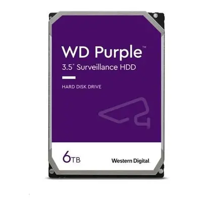 WD Purple WD64PURZ - Pevný disk - 6 TB - sledování - interní - 3.5" - SATA 6Gb/s - 5400 ot/min. 