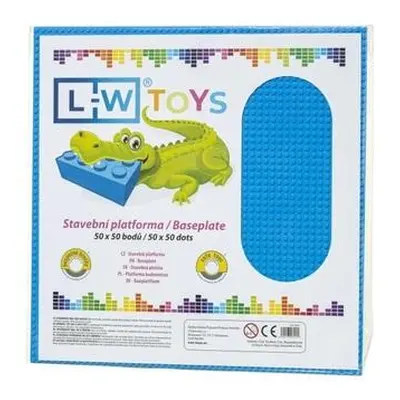 L-W Toys Velká podložka na stavění 50x50 bodů modrá