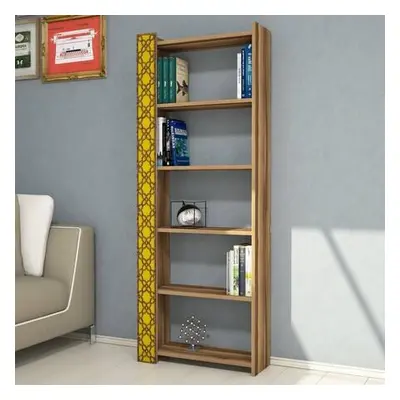 Hanah Home Bookshelf City - Walnut, Yellow WalnutYellow