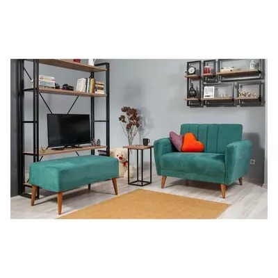 Atelier del Sofa 2-Seat Sofa-Bed Aqua Loveseat - Sea Green