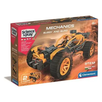 CLEMENTONI Science&Play Mechanická laboratoř Buggy a čtyřkolka 2v1