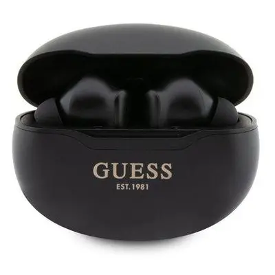 Guess True Wireless Metalic Finish BT5.3 6H sluchátka černá