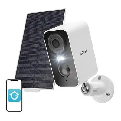 Wireless 3MP WiFi outdoor camera ieGeek ZS-GX3S white with solar panel