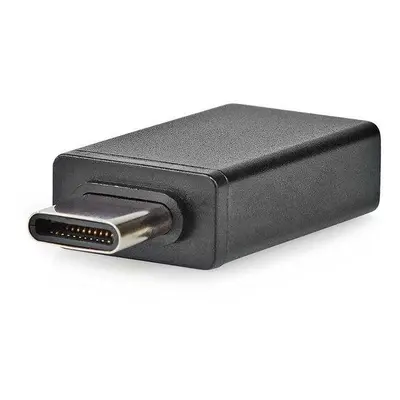 NEDIS USB-C adaptér/ USB 3.2 Gen 1/ zástrčka USB-C/ zásuvka USB-A/ 5 Gbps/ OTG/ kulatý/ poniklov