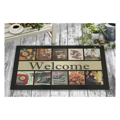 Aberto Design Pvc Doormat Vintage Multicolor