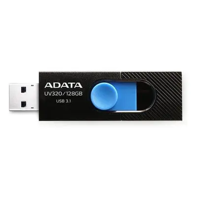 ADATA Flash disk UV320 64GB / USB 3.1 / černo-modrá, AUV320-64G-RBKBL