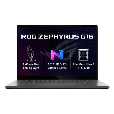 ASUS ROG Zephyrus G16 - Intel Ultra 9 185H/32GB/2TB SSD/RTX 4090 16GB/16"/WQXGA/OLED/240Hz/2y PU