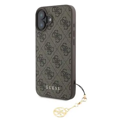 Guess 4G Charm Zadní Kryt pro iPhone 16 Tone on Tone Brown