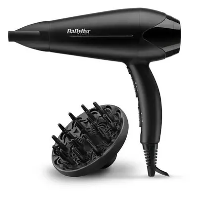 BaByliss D563DE fén, 2100 W, 2 rychlosti, 3 teploty, studený vzduch, s difuzérem, černý