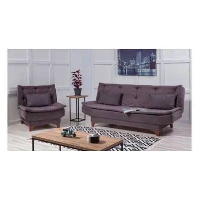 Atelier del Sofa Sofa-Bed Set Kelebek TKM1-1501 Anthracite