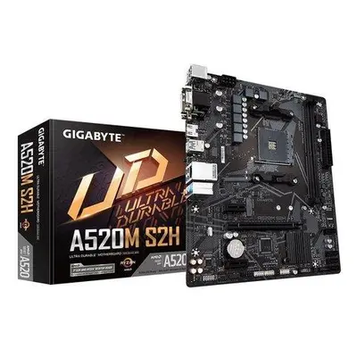 GIGABYTE A520M S2H / AMD A520 / AM4 / 2x DDR4 / VGA / DVI-D / HDMI / M.2 / mATX, A520M S2H