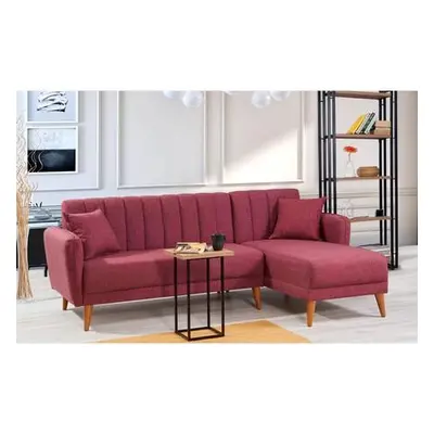 Atelier del Sofa Corner Sofa-Bed Aqua Corner Right - Claret Red