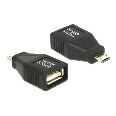 Delock Adapter USB micro-B samec > USB 2.0-A samice OTG, celý v pouzdru