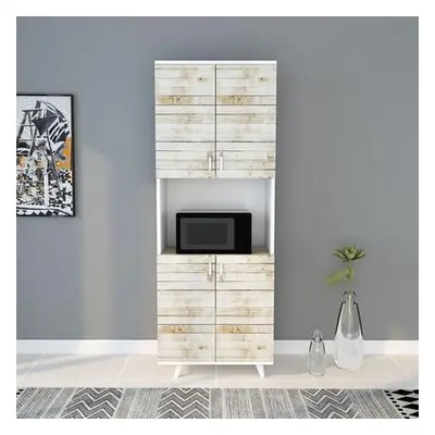 Hanah Home Multi Purpose Cabinet Tasarım - L1196 OakWhite