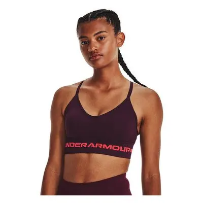 Under Armour Dámská kompresní podprsenka Seamless Low Long Bra dark maroon XL