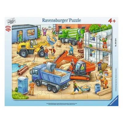 RAVENSBURGER Puzzle Velká stavební auta 40 dílků