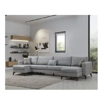 Atelier del Sofa Corner Sofa-Bed Kristal 3+Corner v2 - Light Grey