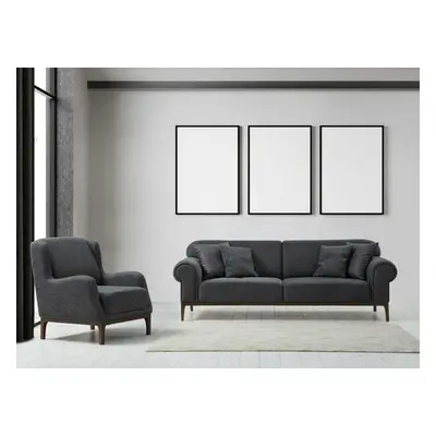 Atelier del Sofa Sofa Set London Set - Dark Grey