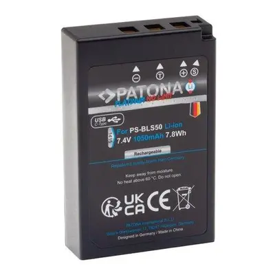 PATONA baterie pro foto Olympus BLS-5/BLS5 1050mAh Li-Ion Platinum USB-C nabíjení