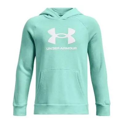 Under Armour Chlapecká mikina Rival Fleece BL Hoodie neo turquoise YS