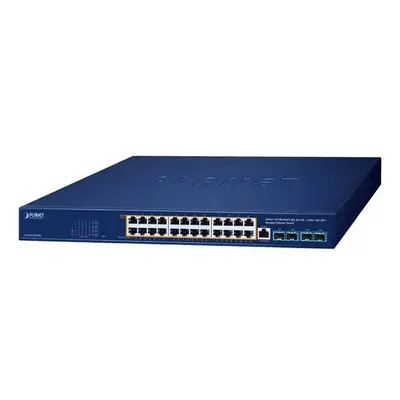 Planet GS-4210-24UP4X L2/L4 switch, 24x1Gb, 4x10Gb SFP+, 24x PoE++ 802.3bt 720W, NMS, QoS, GS-42