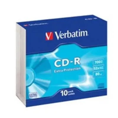 VERBATIM CD-R80 700MB Data Life/ 52x/ slim/ 10pack, 43415