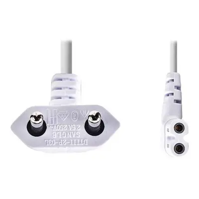 NEDIS napájecí kabel pro adaptéry/ Euro zástrčka - konektor IEC-320-C7/ úhlový-úhlový/ dvoulinka