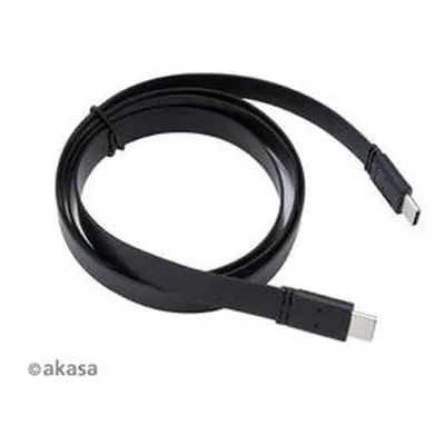 AKASA kabel PROSLIM USB 3.1 Gen2 Type-C na Type-C / AK-CBUB46-10BK / 1m / černý