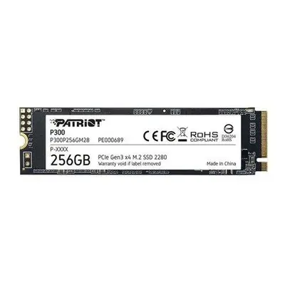 PATRIOT P300 SSD 256GB NVMe M.2 PCIe (čtení max. 1700MB/s, zápis max. 1100MB/s)