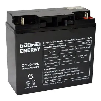 GOOWEI ENERGY Pb záložní akumulátor VRLA GEL 12V/20Ah (OTL20-12), OTL20-12