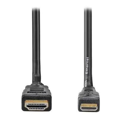 NEDIS High Speed HDMI 1.4 kabel s ethernetem/ 4K@30Hz/ zlacené konektory HDMI-mini HDMI/ černý/ 