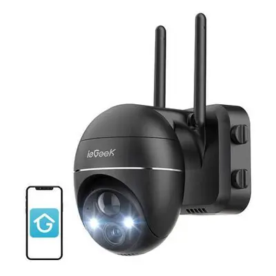 Wireless 3MP WiFi outdoor camera ieGeek ZS-GX1S black 5200mAh