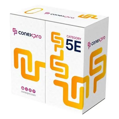 Conexpro FTP kabel venkovní, CAT5e, PE, 24 AWG, 305m, černý