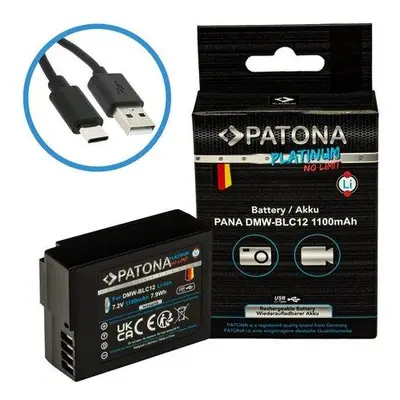 PATONA baterie pro foto Panasonic DMW-BLC12 1100mAh Li-Ion Platinum USB-C nabíjení