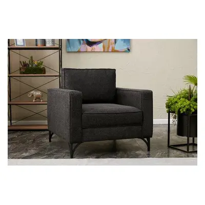 Atelier del Sofa 1-Seat Sofa Berlin - Anthracite, Black AnthraciteBlack