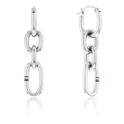 Tommy Hilfiger Moderní ocelové náušnice Contrast Link Chain 2780787