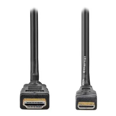 NEDIS High Speed HDMI 1.4 kabel s ethernetem/ 4K@30Hz/ zlacené konektory HDMI-mini HDMI/ černý/ 