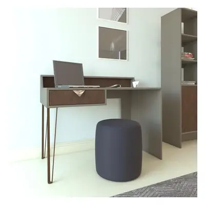 Hanah Home Study Desk Linea Dark GreyBrown