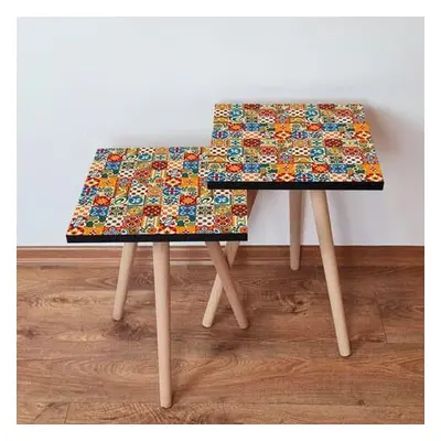 Hanah Home Nesting Table (2 Pieces) 2SHP325 - Multicolor