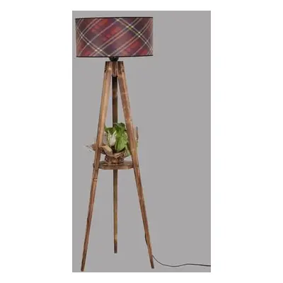 Opviq Floor Lamp Sehbalı tripod lambader yanık silindir 03 abajurlu Multicolor