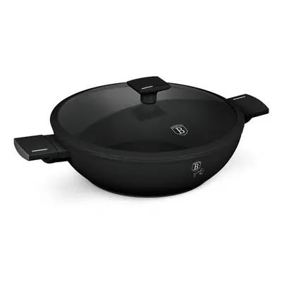 Berlingerhaus Pánev WOK s titanovým povrchem a poklicí 30 cm Matte Black Collection