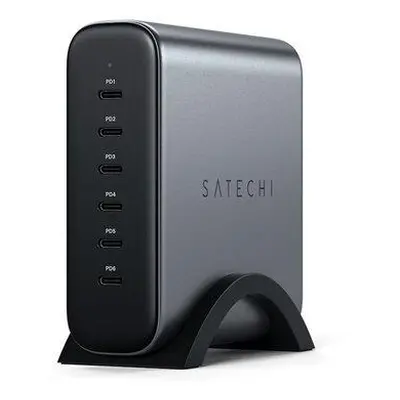 Satechi USB-C 200W 6-Port PD GaN Charger - Space Gray