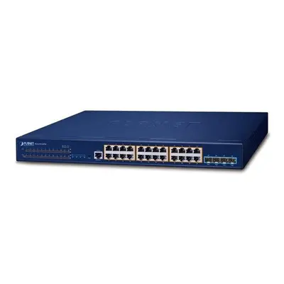 Planet SGS-6310-24P4X L3 PoE switch, 24x1Gb, 4x10Gb SFP+, HW/IP stack, VSF/Cluster switch, 802.3