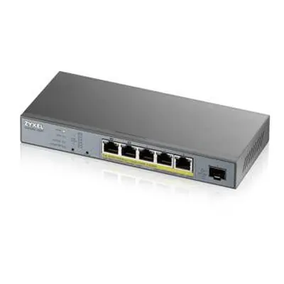 ZyXEL GS1350-6HP, 6 Port managed CCTV PoE switch, long range, 60W, 802.3BT (1 year NCC Pro pack 